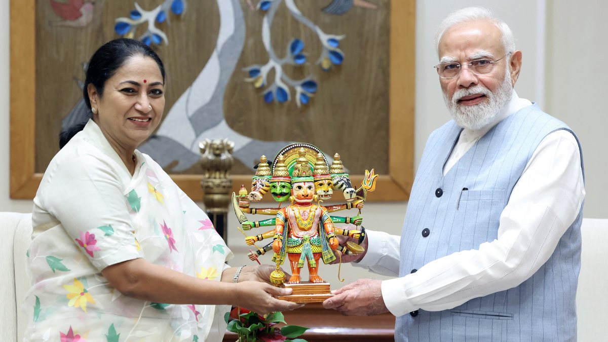 Delhi CM Rekha Gupta meets PM Modi in New Delhi