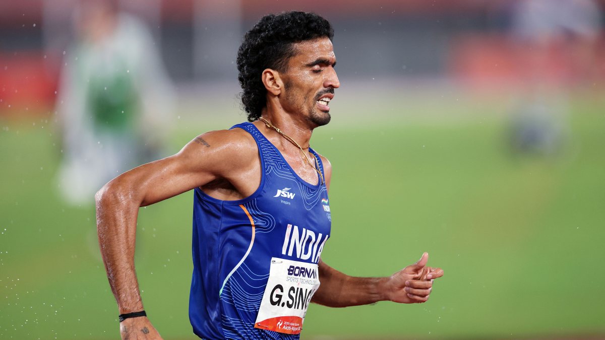 Gulveer Singh competes in men's 5000m at Asian Games