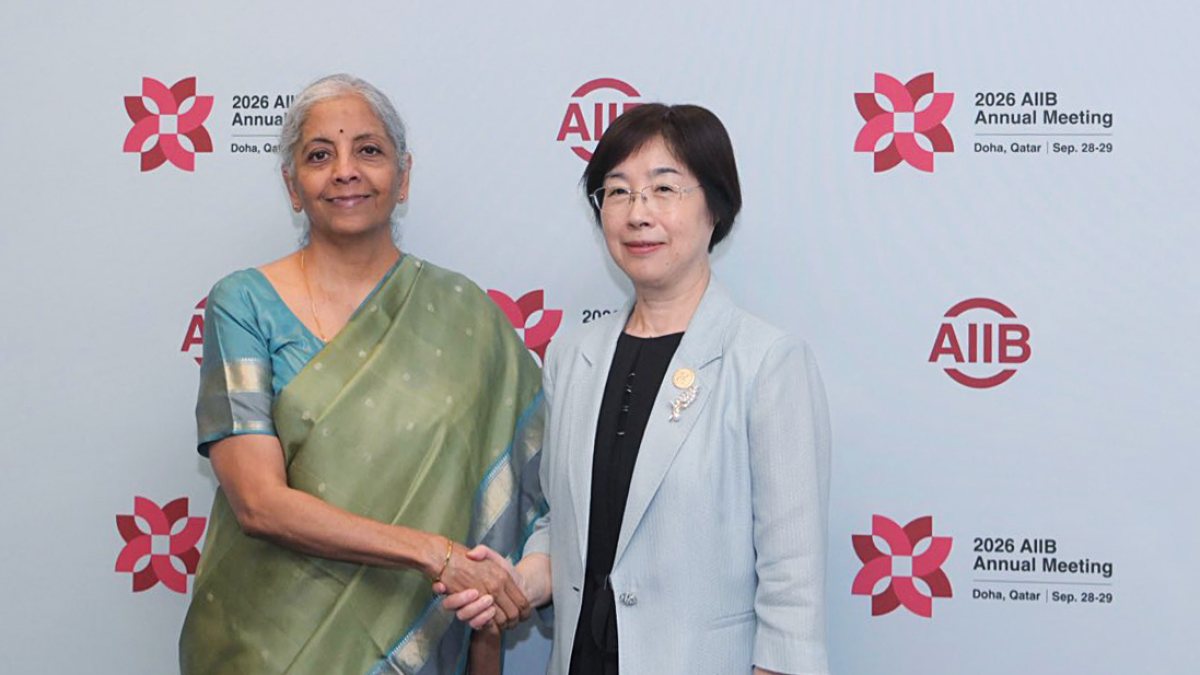 Sitharaman meets AIIB president Zou Jiayi in Doha