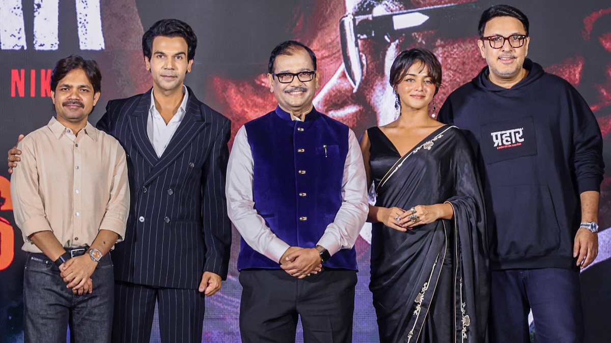 Rajkumar Rao and Wamiqa Gabbi attend Prahaar trailer launch in Mumbai