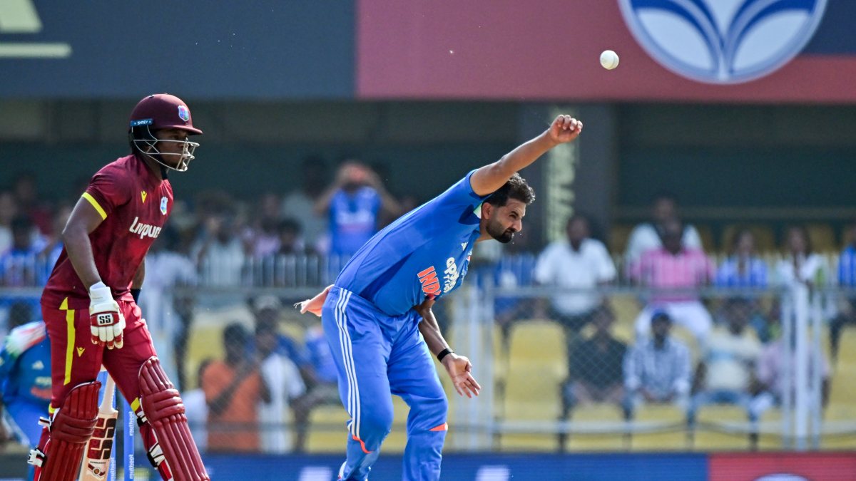 India's Auqib Nabi bowls in 2nd ODI vs West Indies