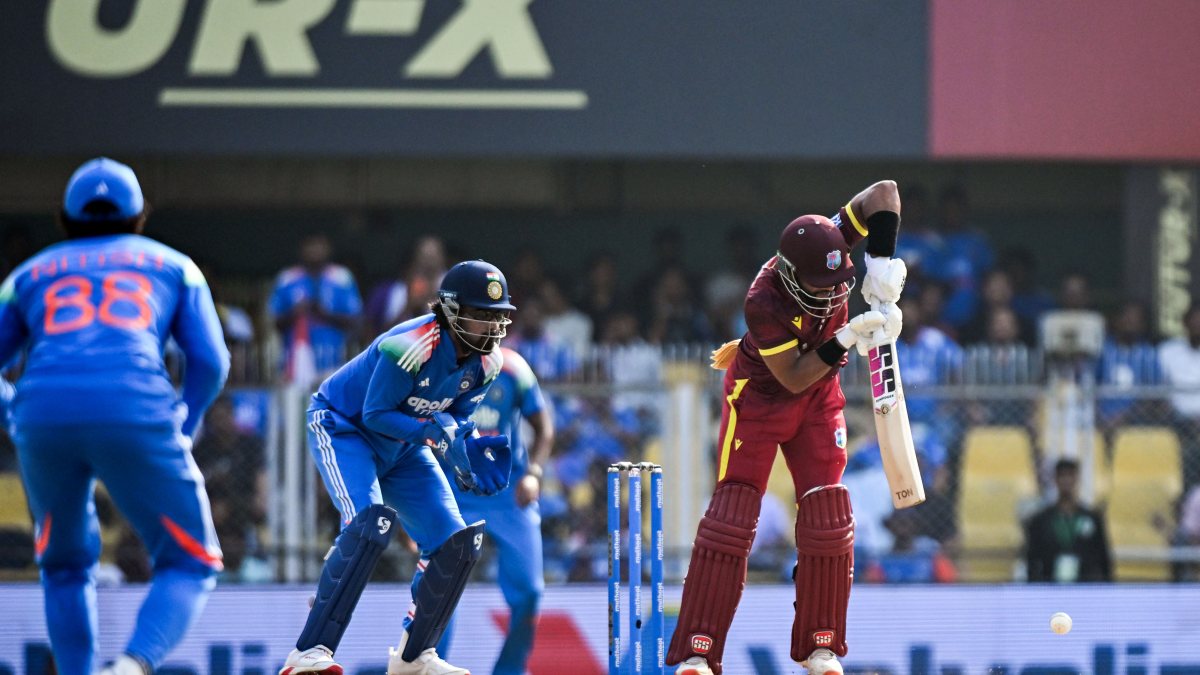 Shai Hope bats for West Indies in 2nd ODI vs India