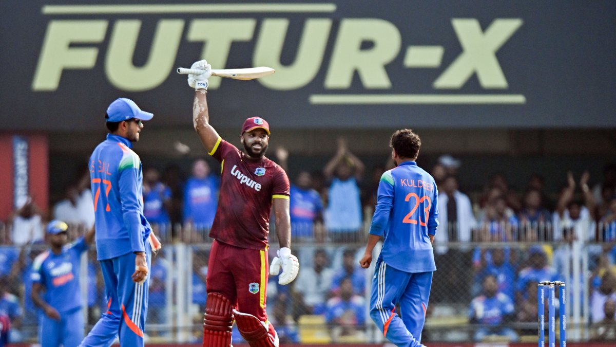 Campbell celebrates 65-ball century in Guwahati ODI