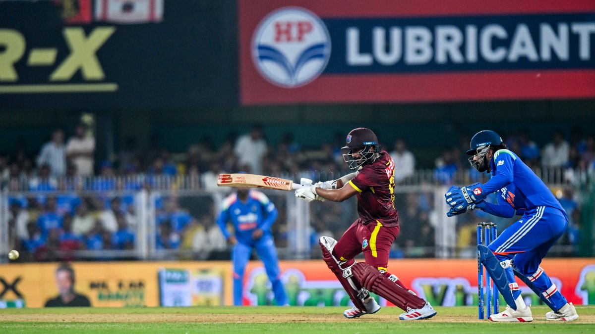 Amir Jangoo bats in 2nd ODI against India in Guwahati