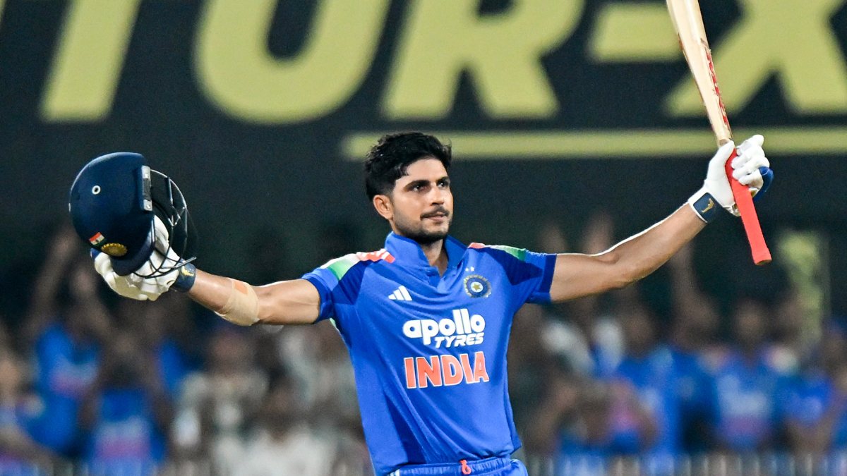 Shubman Gill celebrates century in 2nd ODI against West Indies
