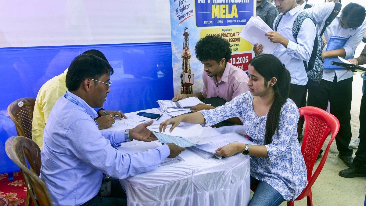 Candidates submit documents at Apprenticeship Mela in Guwahati