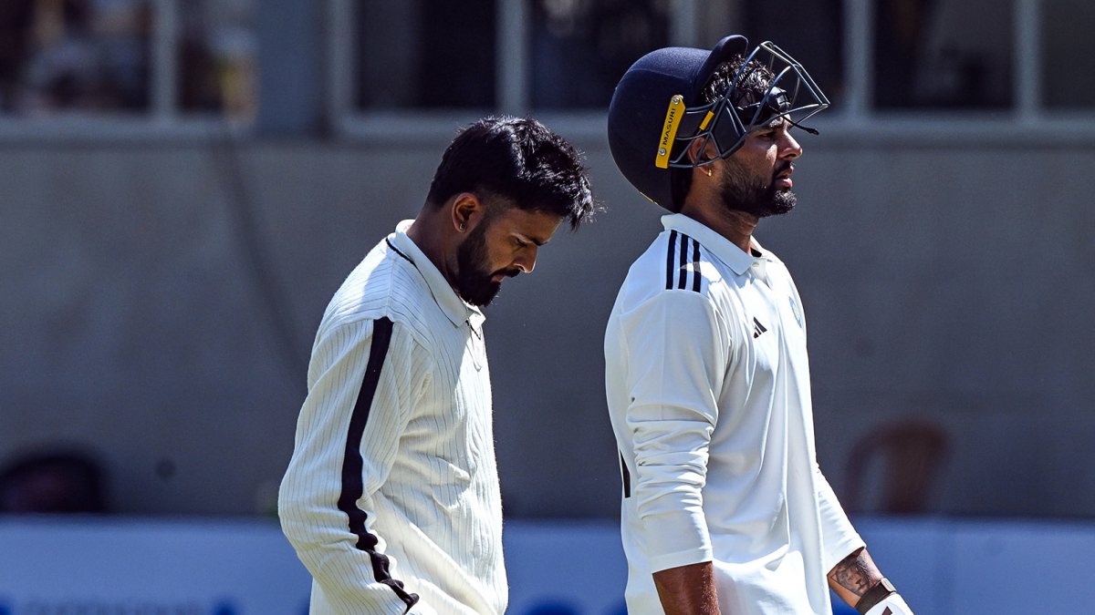 Rest of India batsmen walk off for lunch on day three of Irani Cup