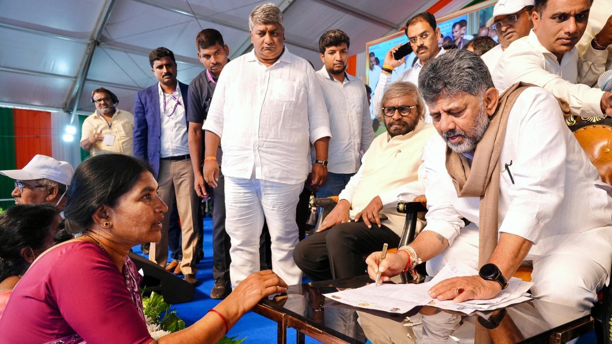 Karnataka CM Shivakumar hears public grievances in Mysuru