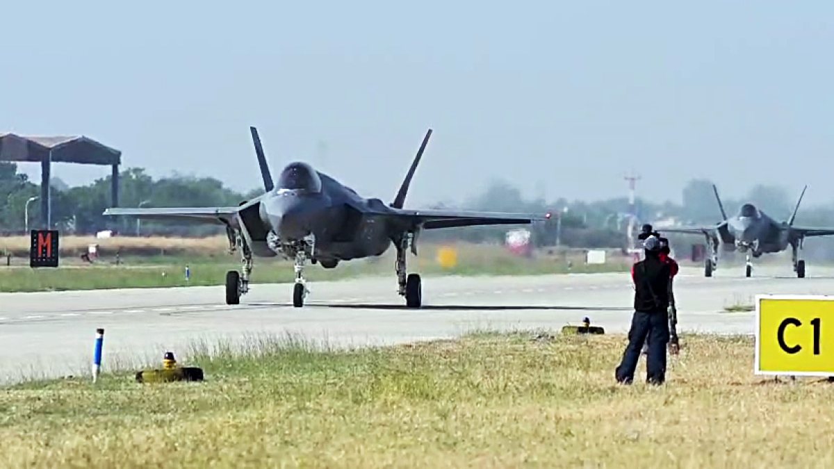 US Air Force F-35 takes off during Tarang Shakti exercise in Jodhpur