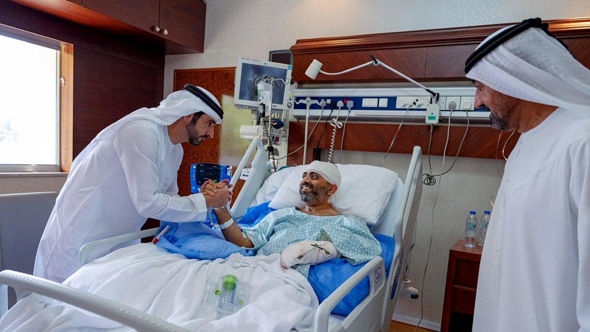 Dubai crown prince visits injured pilot who saved hundreds