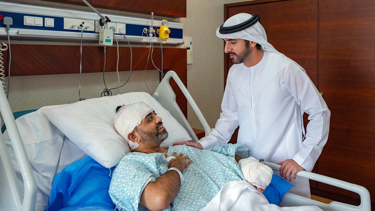 Dubai crown prince visits injured pilot who saved hundreds