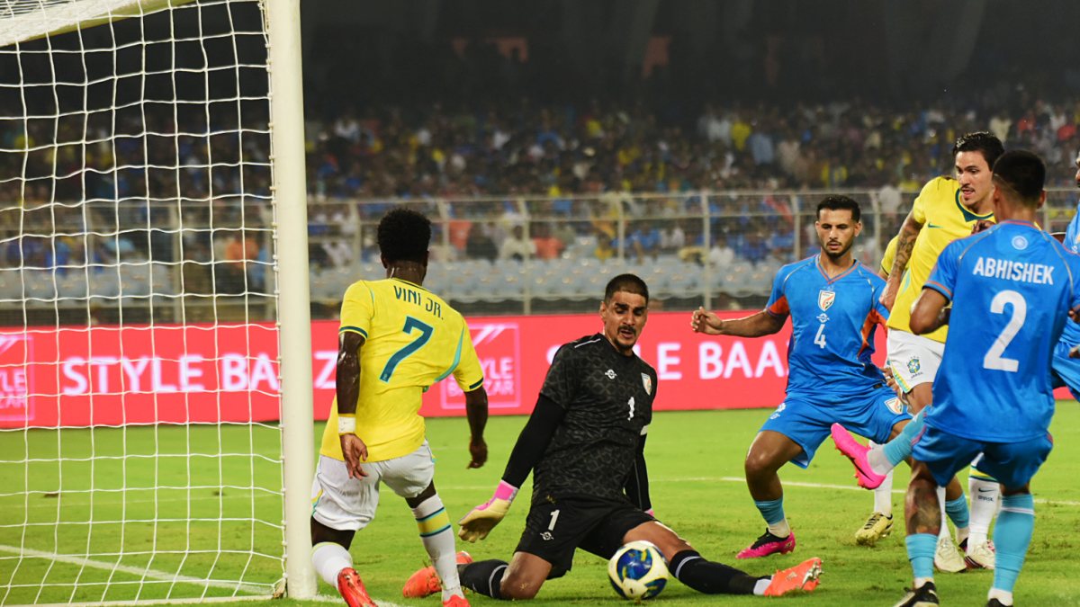 India Brazil play international friendly football match in Kolkata