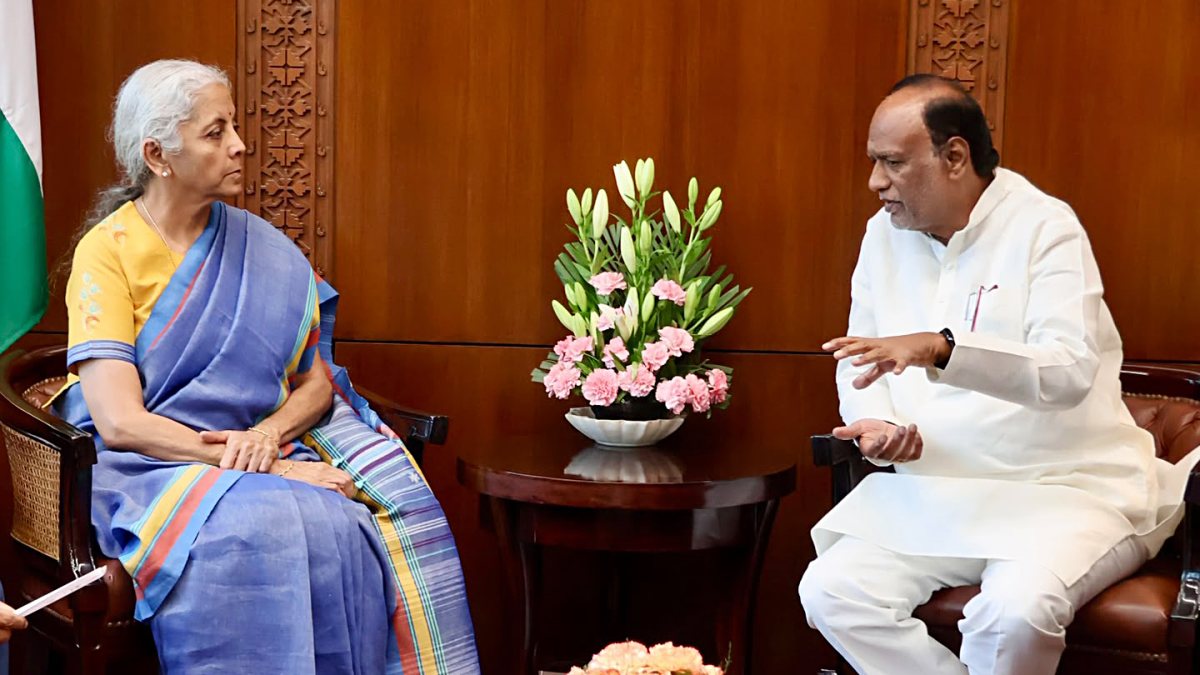 BJP MP K Laxman meets Nirmala Sitharaman in New Delhi
