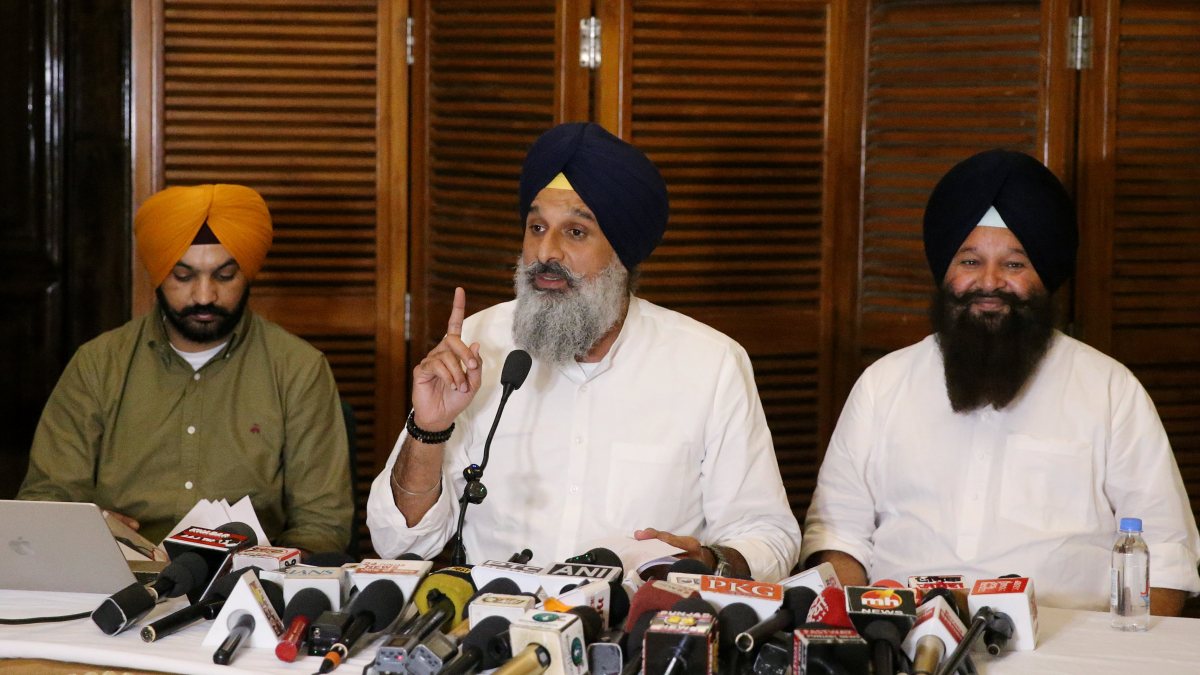 Bikram Singh Majithia addresses press conference in Amritsar
