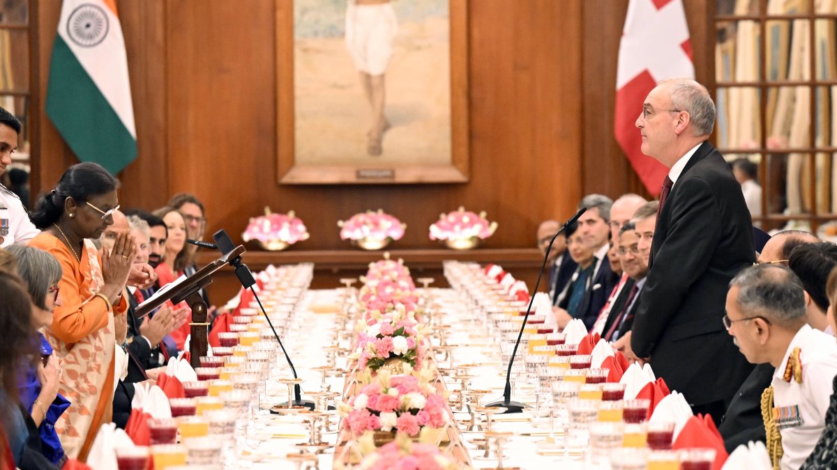 President Murmu speaks at banquet for Swiss president
