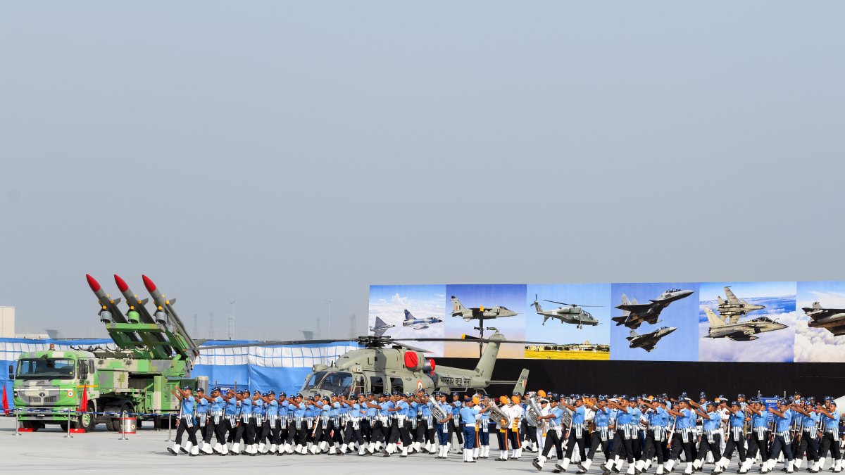 IAF rehearses for Air Force Day parade at Hindon