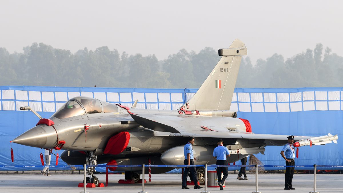 IAF Rafale takes part in Air Force Day parade rehearsal