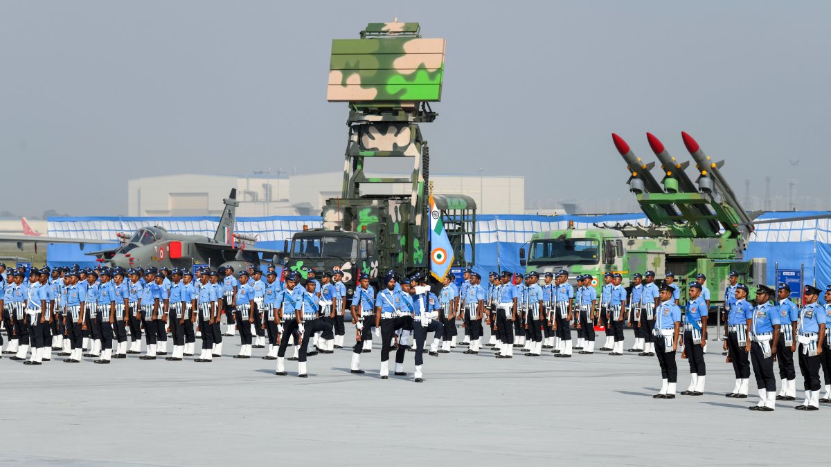 IAF rehearses Air Force Day parade at Hindon station