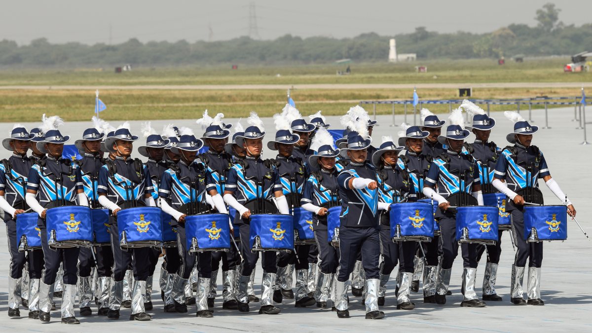 IAF band performs at Hindon rehearsal ahead of Air Force Day
