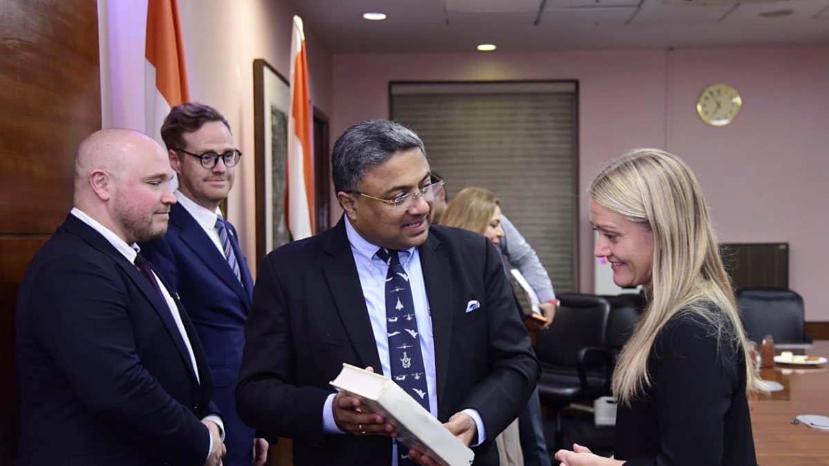 MEA secretary Sibi George meets Norway state secretary Bergmal in Delhi