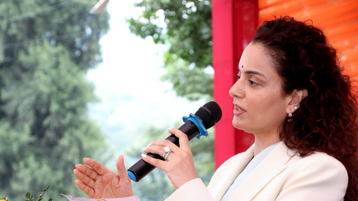 Kangana Ranaut addresses public at Viksit Bharat event in Kullu