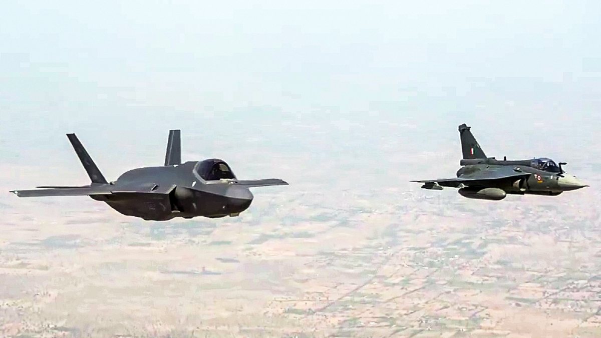 IAF aircraft fly in formation at Exercise Tarang Shakti 2026
