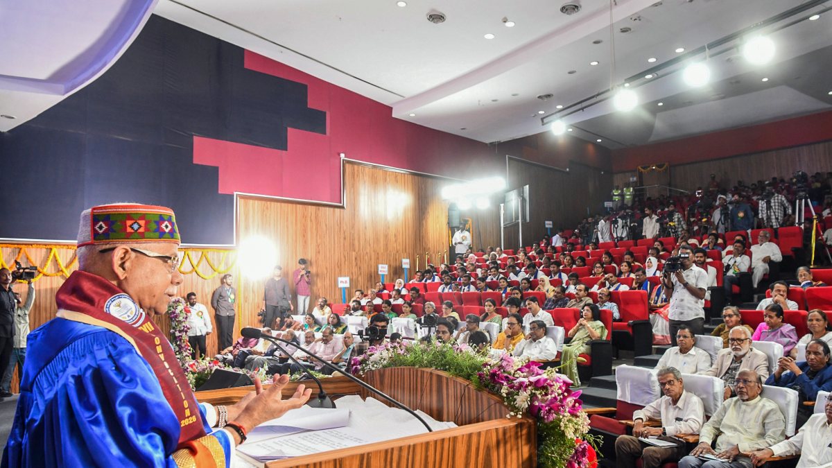 Telangana governor addresses Ambedkar Open University convocation
