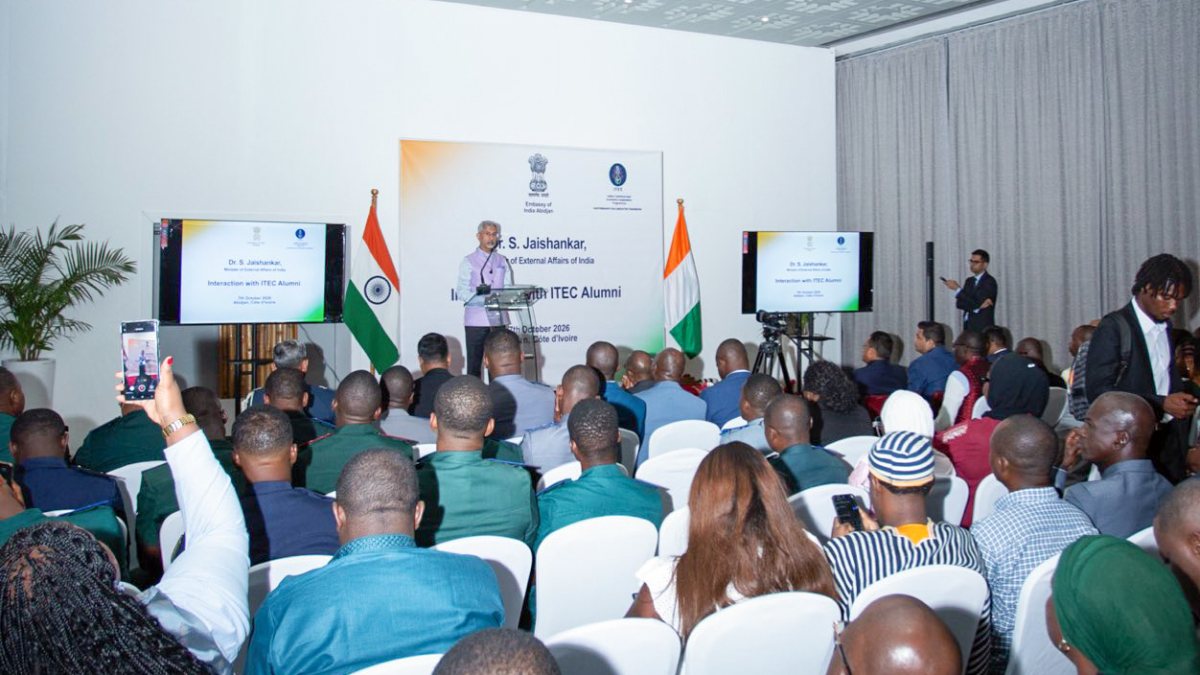 Jaishankar addresses ITEC alumni in Abidjan
