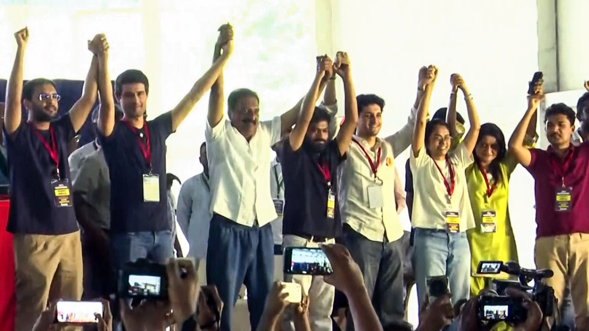 Cockroach Janta Party protests election revision in Bengaluru