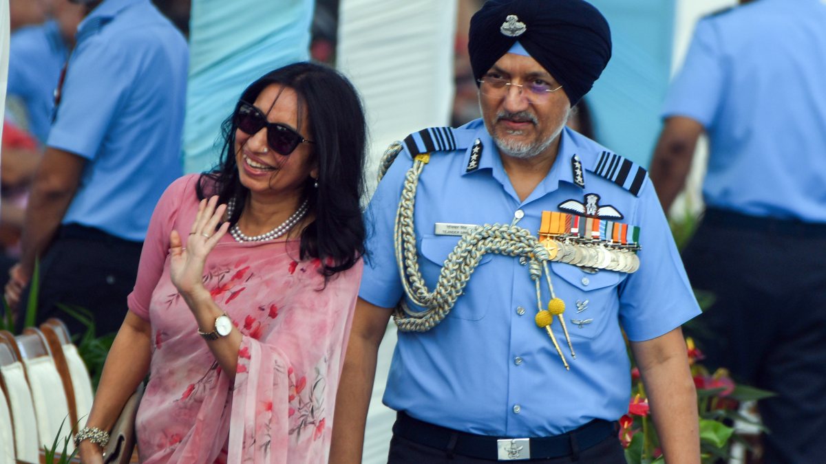 Air marshal Tejinder Singh attends Air Force Day celebration in Ghaziabad