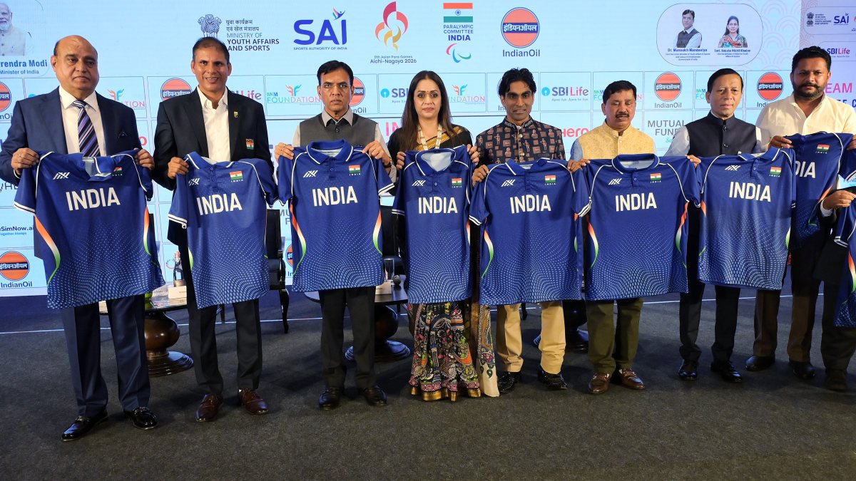 Mandaviya unveils jersey for Asian Para Games contingent