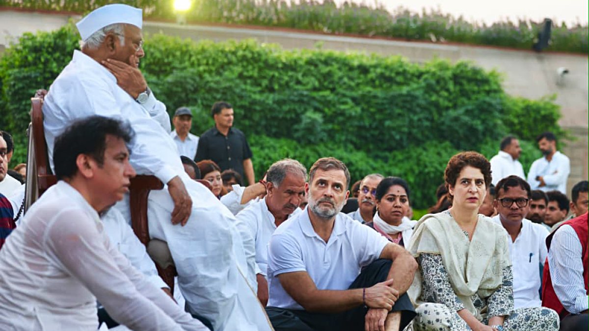 INDIA bloc leaders pay tribute to Mahatma Gandhi at Raj Ghat