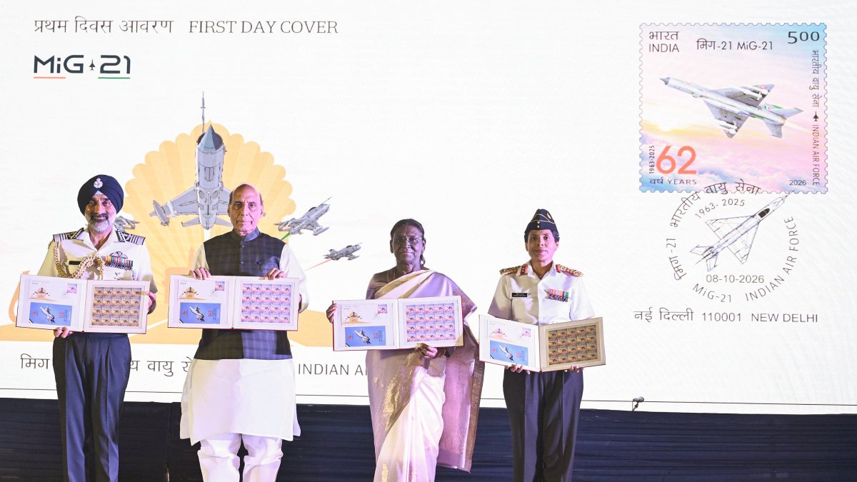 President Murmu releases stamp marking end of MiG-21 operations