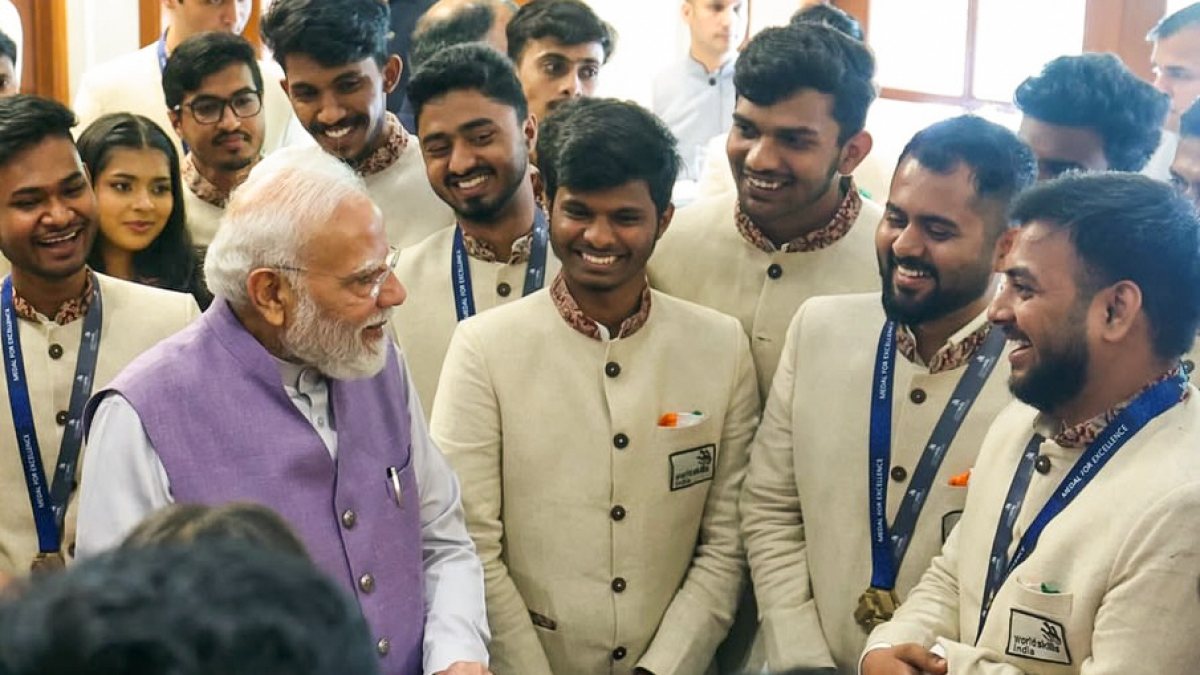 PM Modi meets young professionals from WorldSkills Shanghai 2026