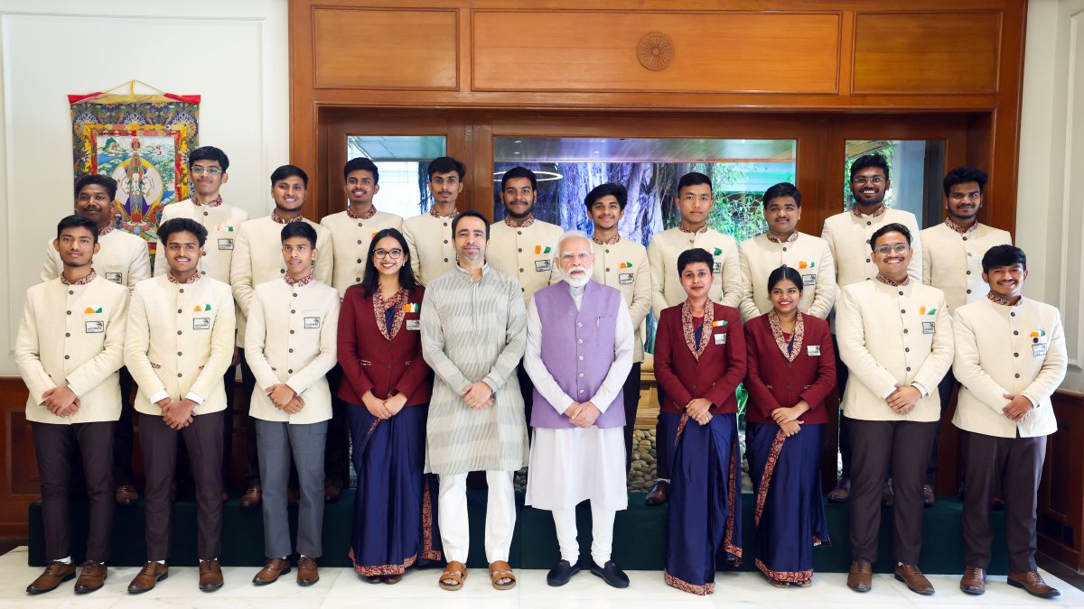 PM Modi meets WorldSkills 2026 Indian team in Delhi