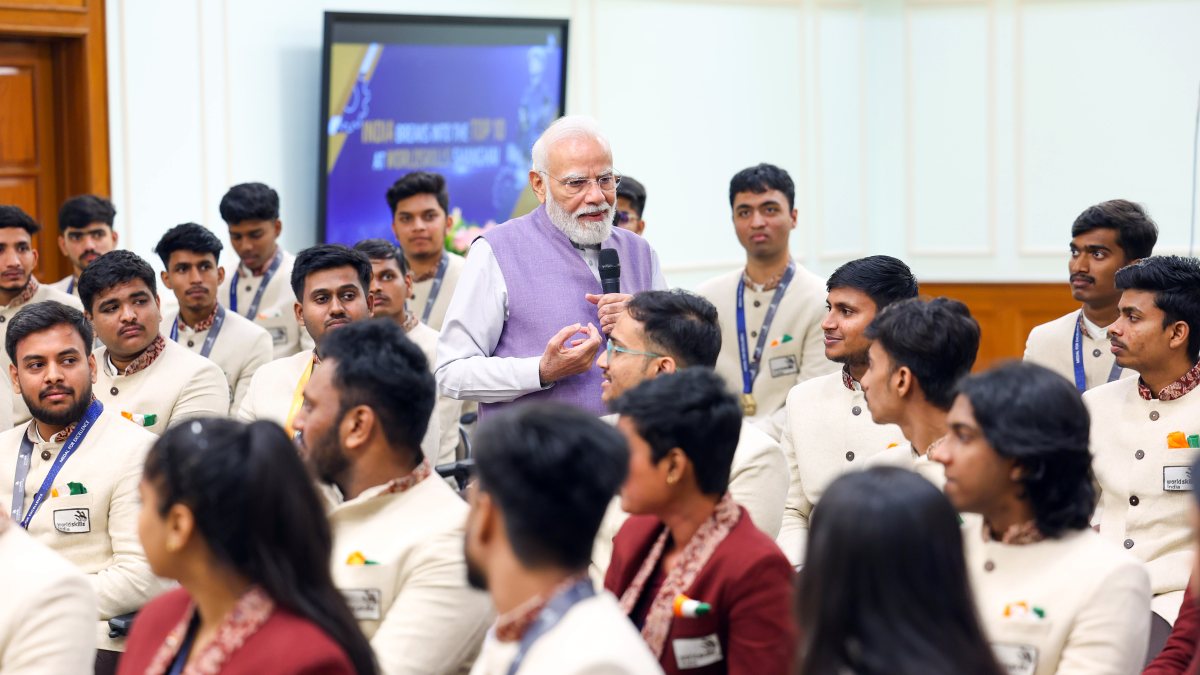 PM Modi interacts with WorldSkills 2026 Indian team in Delhi