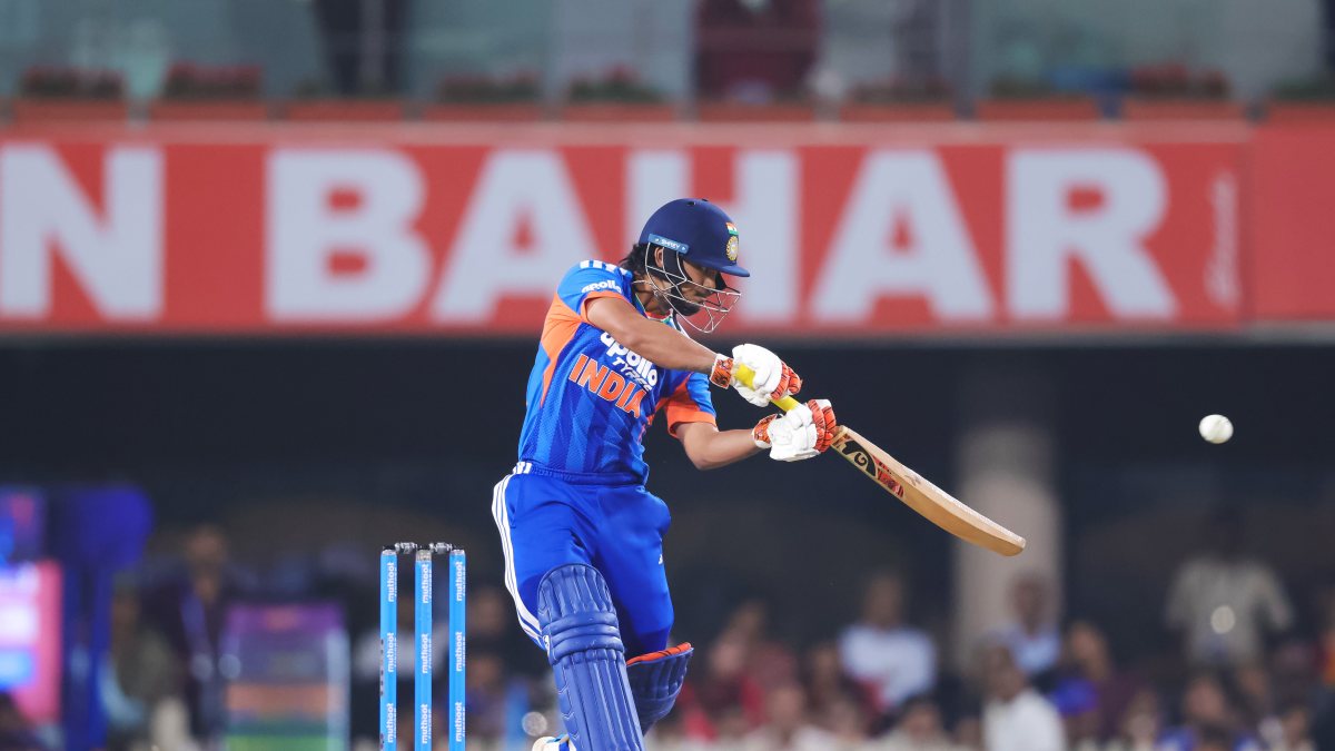 Ishan Kishan plays a shot in 2nd T20I against West Indies