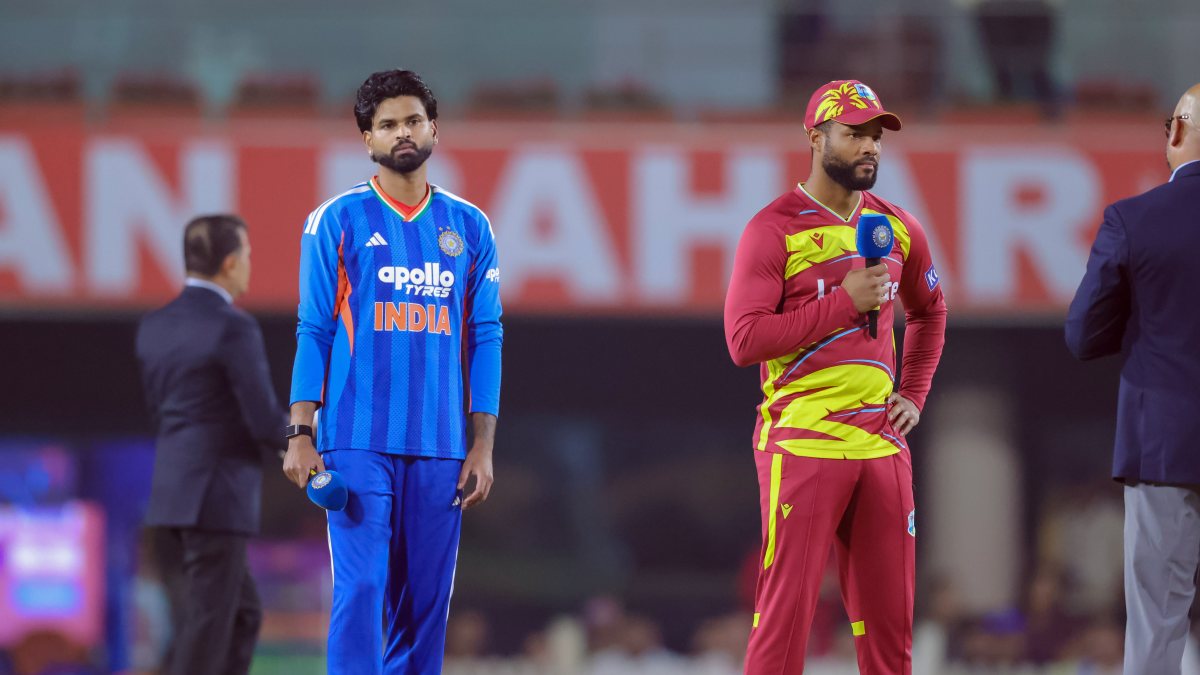 Iyer and Hope at toss for second T20I in Ranchi