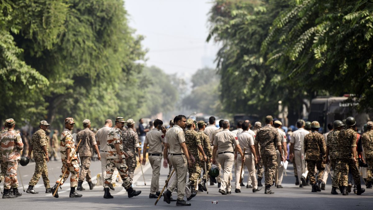 Security deployed near Gol Dhak Khana amid CJP protest in Delhi
