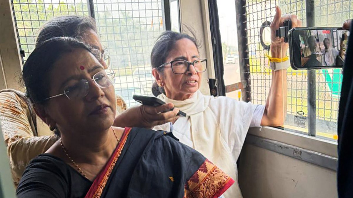 Mamata Banerjee detained during protest in Delhi