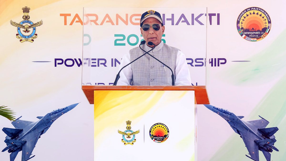 Rajnath Singh addresses Exercise Tarang Shakti in Jodhpur