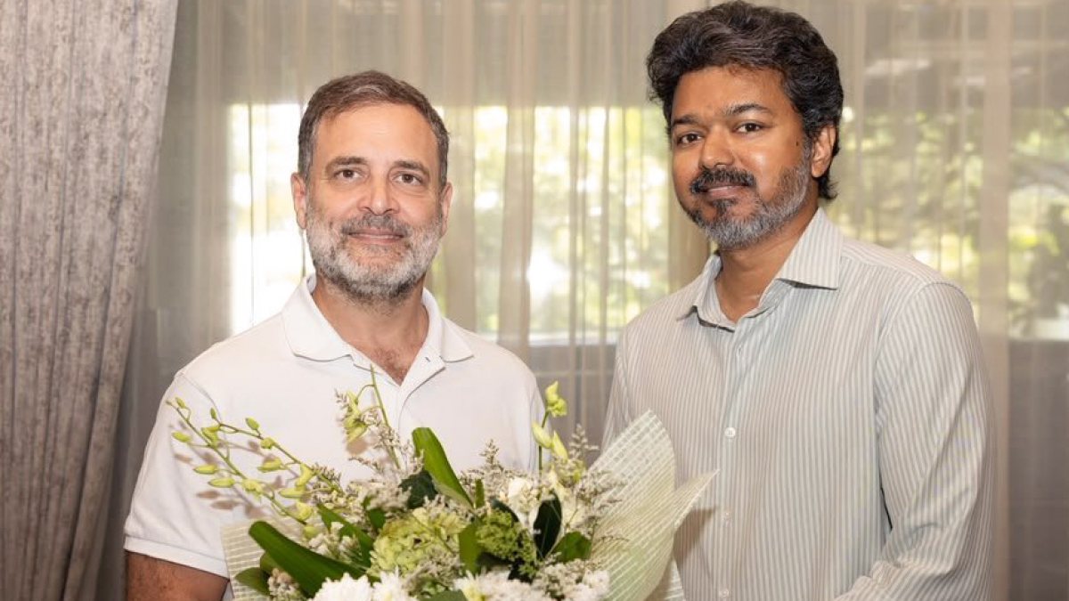 Rahul Gandhi meets Tamil Nadu CM Vijay in Chennai