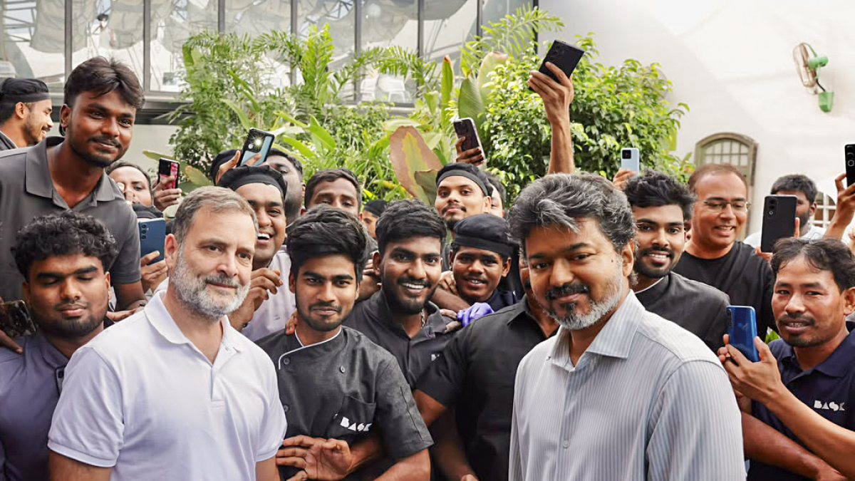 Rahul Gandhi and Tamil Nadu CM Vijay visit Chennai cafe