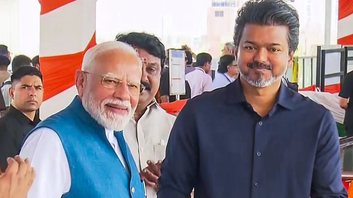 PM Modi receives Chennai Metro train model at inauguration