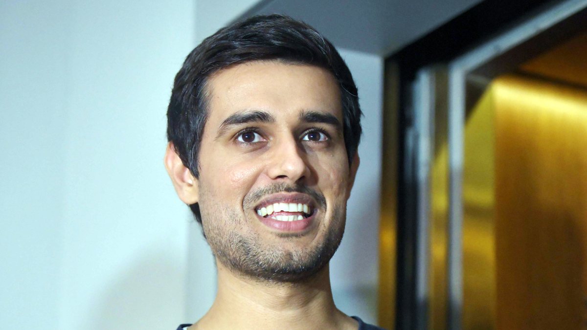 YouTuber Dhruv Rathee arrives for press conference in New Delhi