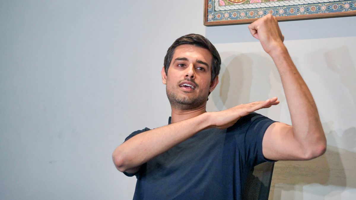 YouTuber Dhruv Rathi addresses press conference in New Delhi