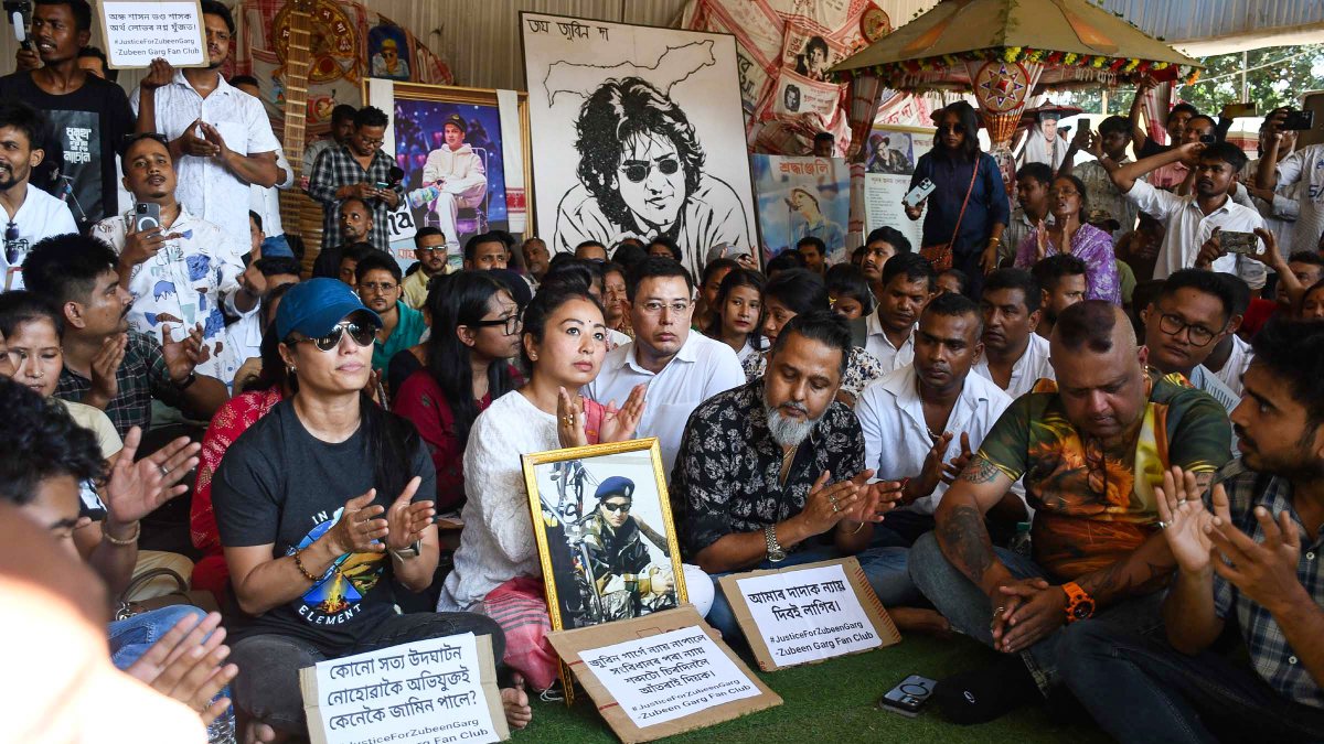 Zubeen Garg's wife joins protest demanding justice for late singer