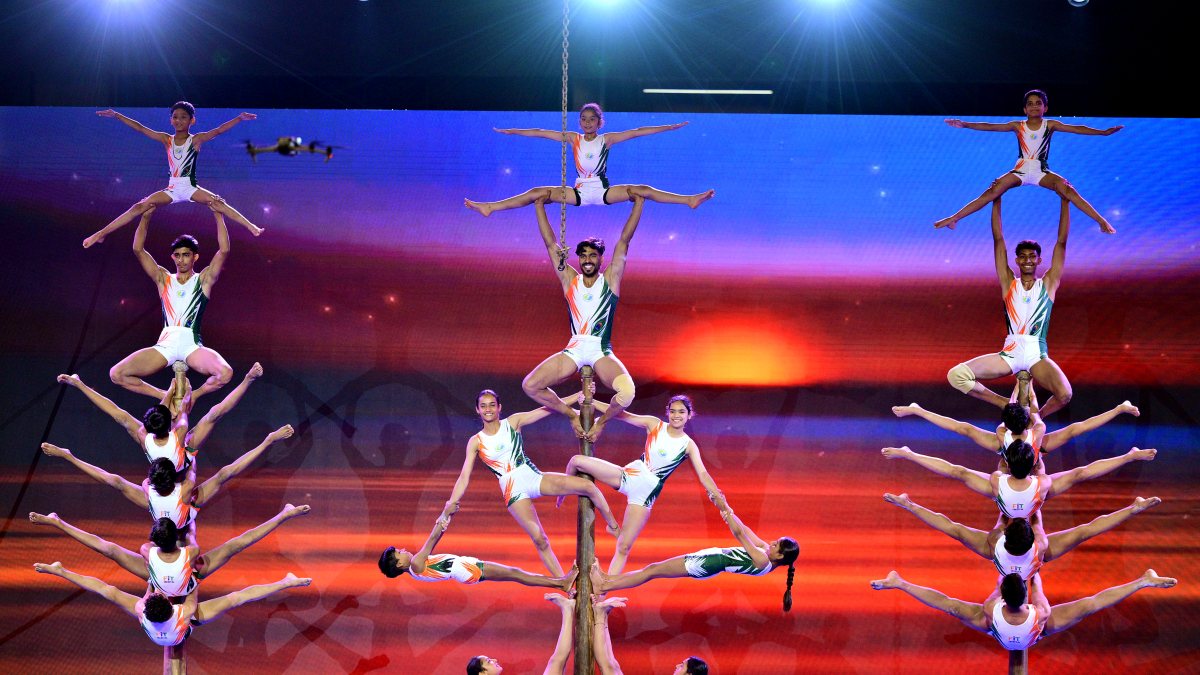 Indian athletes showcase yoga and mallakhamb at BRICS indigenous games in Ahmedabad