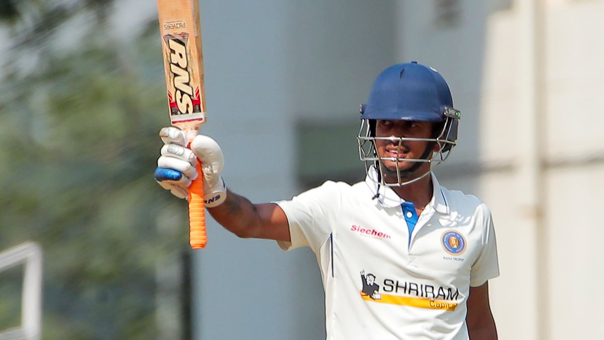 Puducherry's Mohit Kale celebrates half-century against Vidarbha