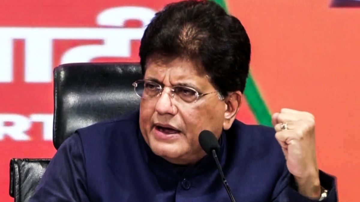 Piyush Goyal addresses press conference at BJP headquarters